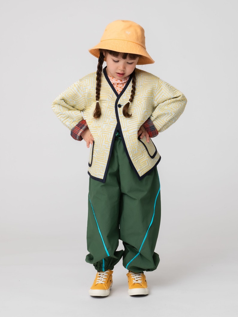 ナイロン トラック パンツ（グリーン/4-10Y） 詳細画像 green 1