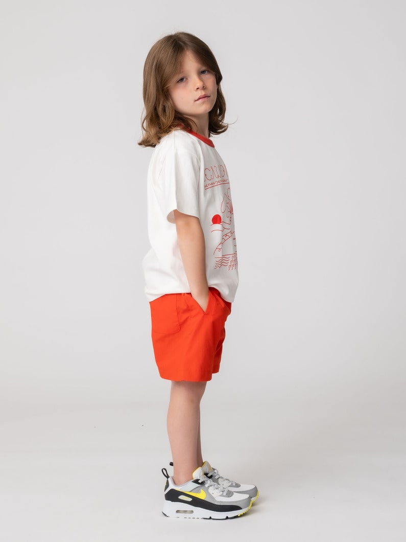 ナイロン トラック ショーツ（ライトレッド/4-10Y） 詳細画像 lt red 2