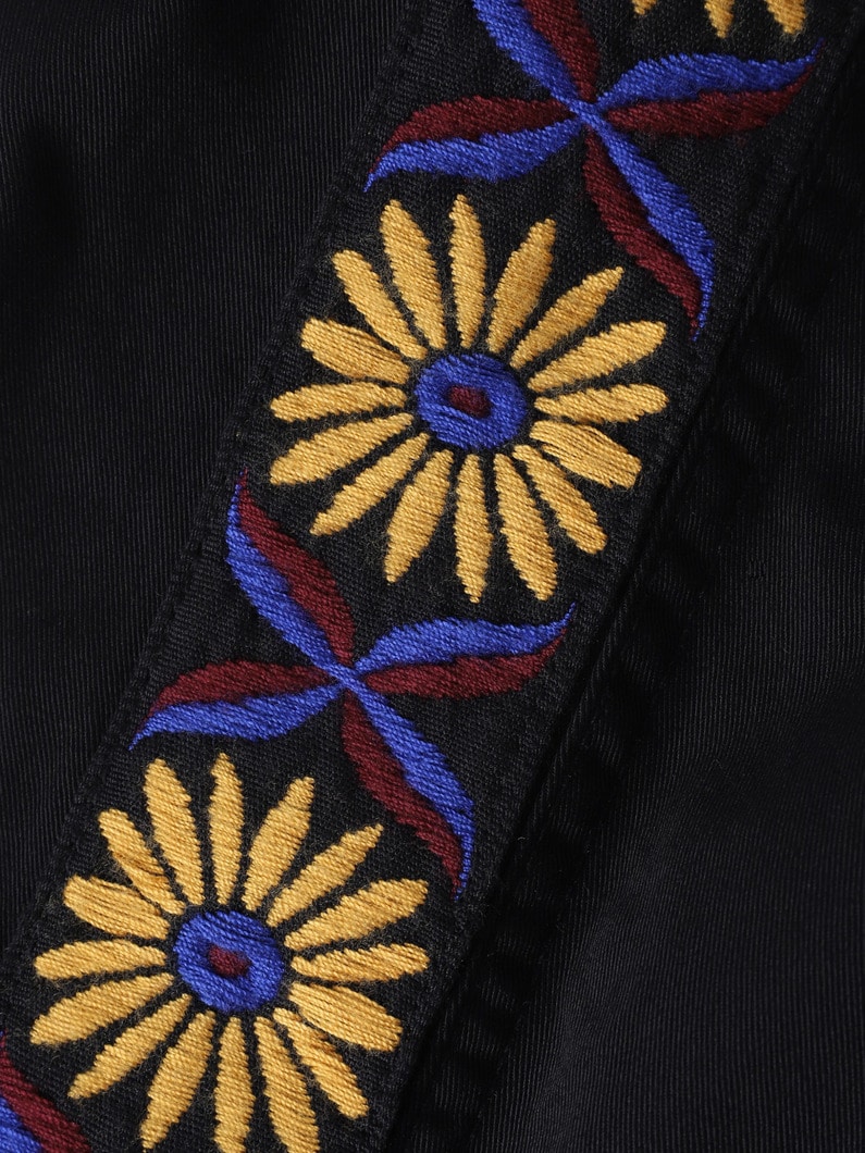 サイドライン  チノ タックイージーパンツ（135-145cm） 詳細画像 black 4