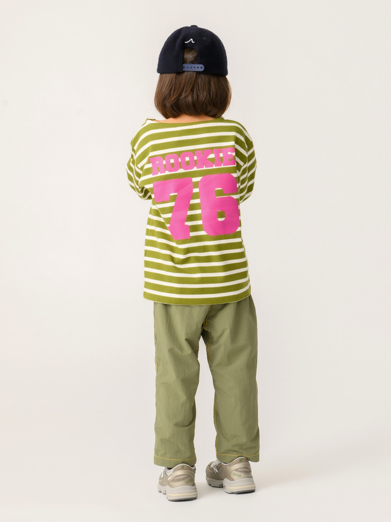 ルーズ テーパード パンツ（ブルー/カーキ/ブラック/100-150cm） 詳細画像 khaki 2