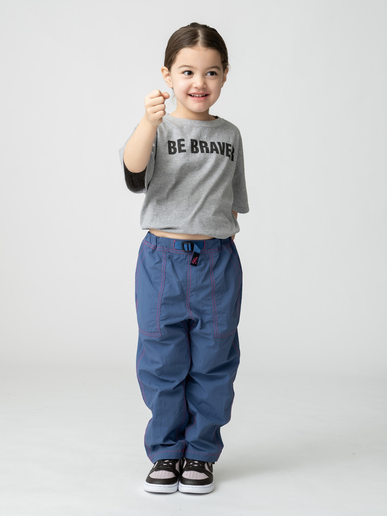 ルーズ テーパード パンツ（ブルー/カーキ/ブラック/100-150cm） 詳細画像 blue 2