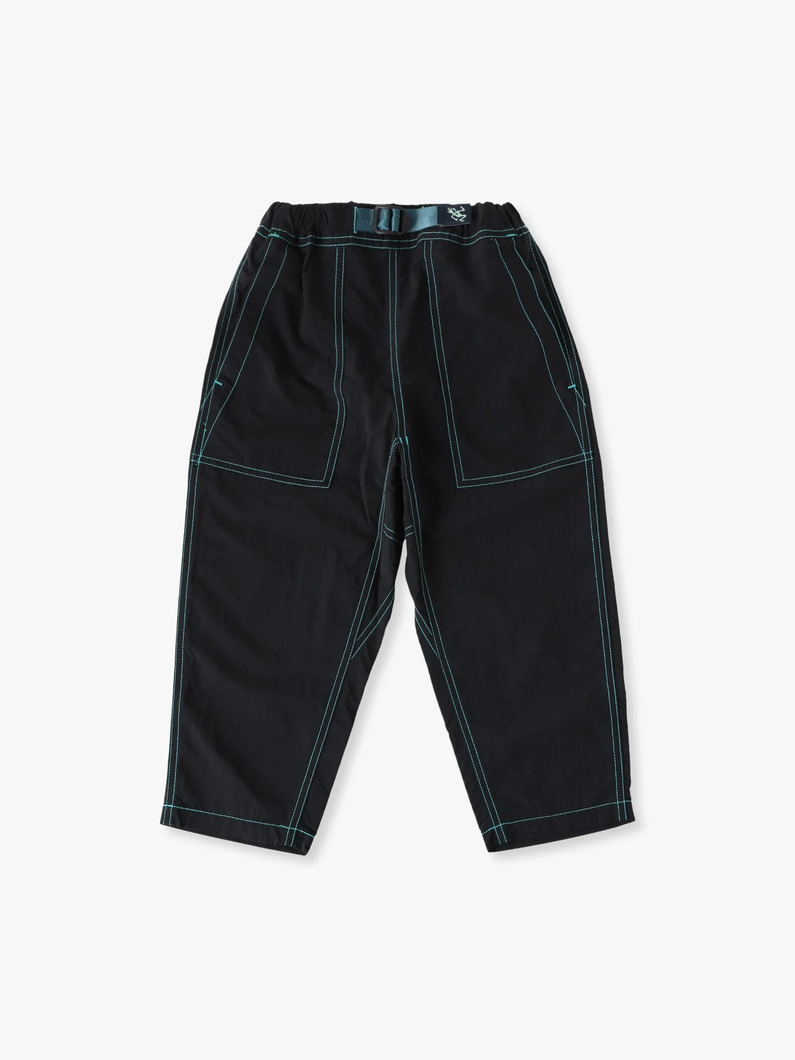 ルーズ テーパード パンツ（ブルー/カーキ/ブラック/100-150cm） 詳細画像 black 4
