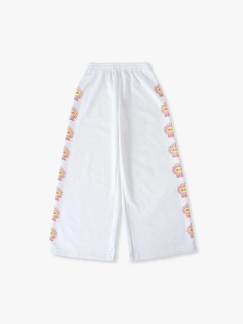 リッスン トゥ エブリシング パンツ（ホワイト/ダークグレー/130-150cm） 詳細画像 white