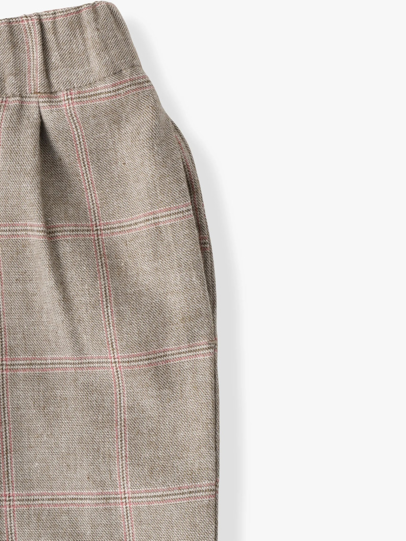 チェック ラウンジ パンツ（100-120cm） 詳細画像 beige 2