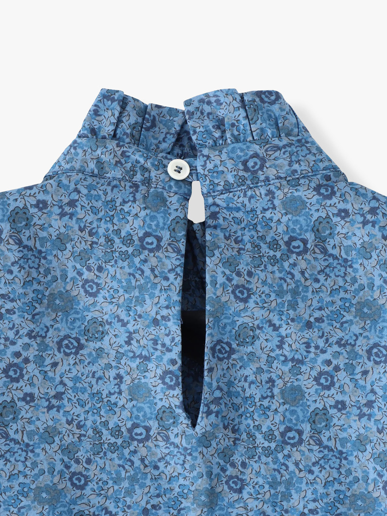 コットン モックネック ブラウス（10Y） 詳細画像 blue 3