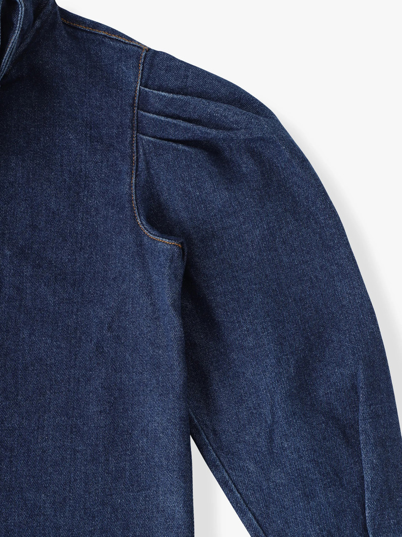 タイネック デニム ブラウス（6-8Y） 詳細画像 navy 2