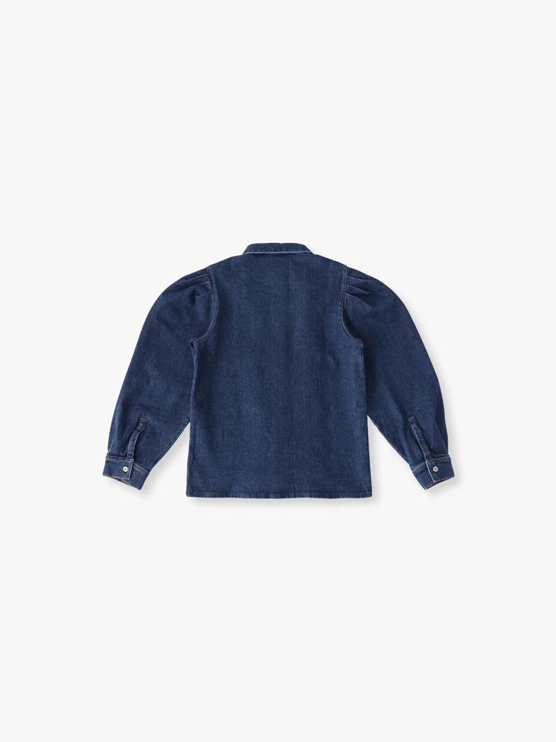 タイネック デニム ブラウス（10Y） 詳細画像 navy 1
