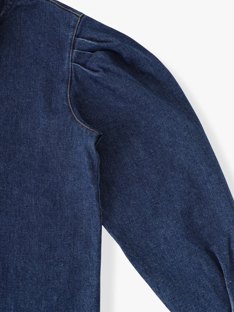 タイネック デニム ブラウス（10Y） 詳細画像 navy 2