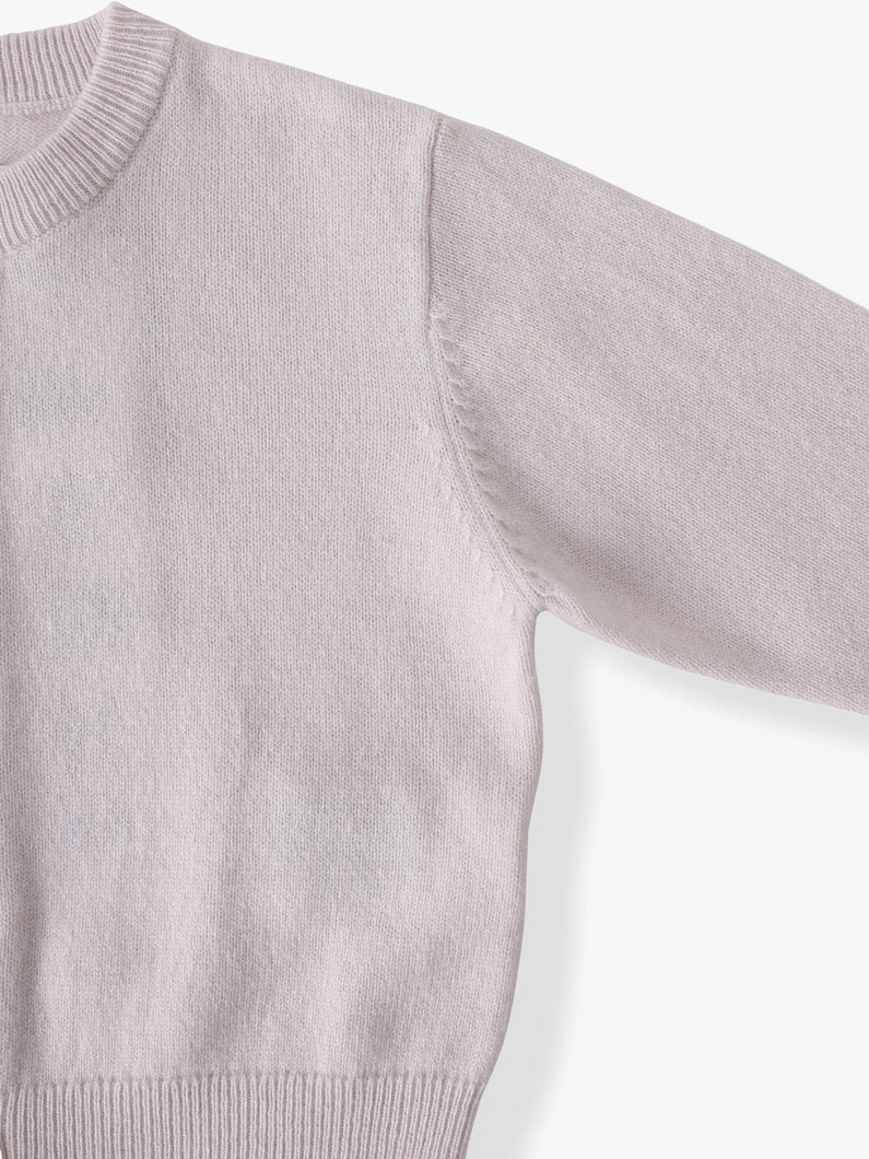 カシミヤ ボタンアップ カーディガン（ホワイト/ピンク） 詳細画像 white 2