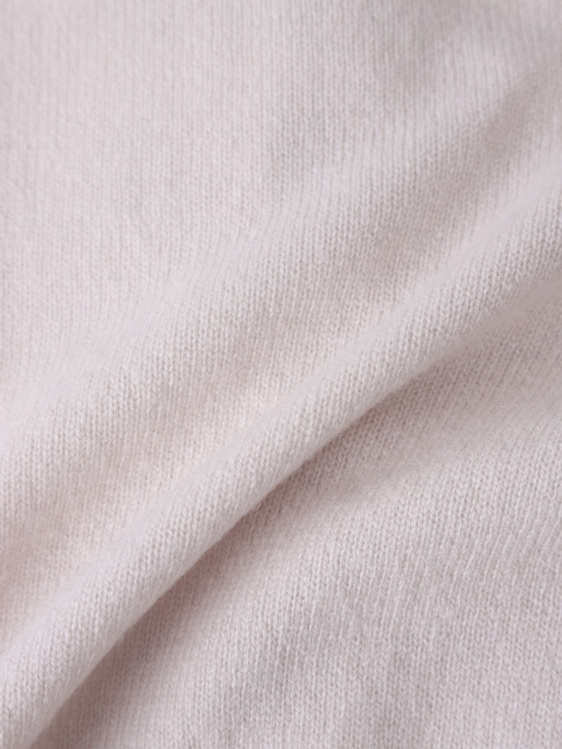 カシミヤ ボタンアップ カーディガン（ホワイト/ピンク） 詳細画像 white 4