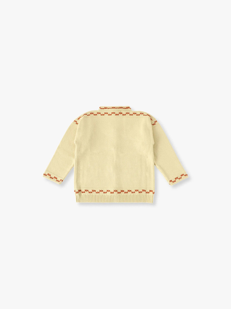 クロスステッチ ビョルン カーディガン（8-10Y） 詳細画像 light beige 1