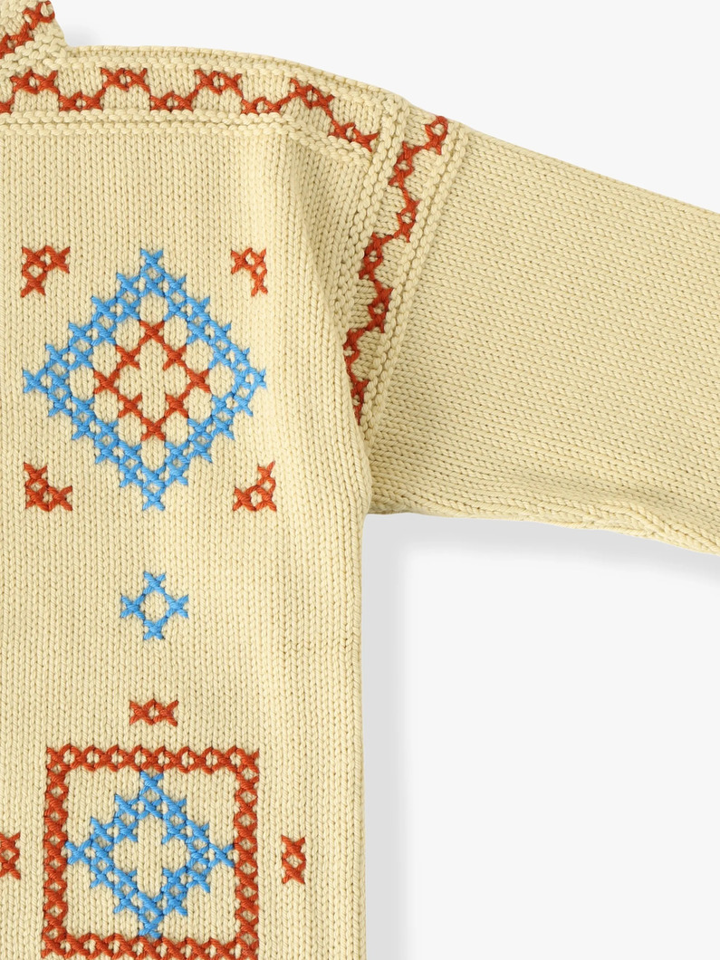 クロスステッチ ビョルン カーディガン（8-10Y） 詳細画像 light beige 2