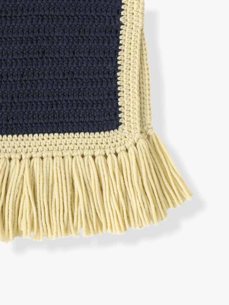 ブロマ クロシェ フリンジ ポンチョ（2-3Y） 詳細画像 navy 3