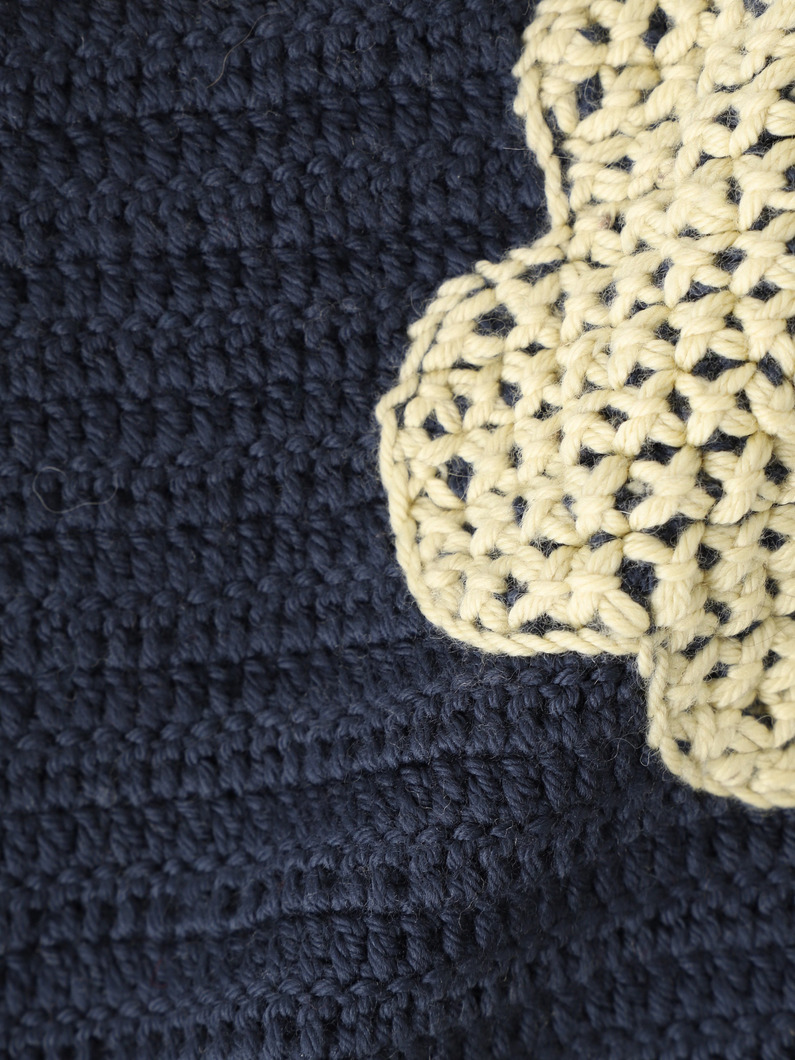 ブロマ クロシェ フリンジ ポンチョ（2-3Y） 詳細画像 navy 4