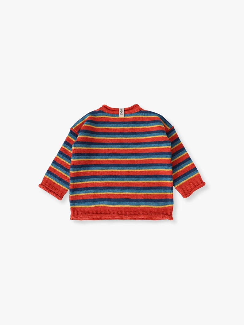 マルチカラー ストライプ ニット（6-18M） 詳細画像 multi 1