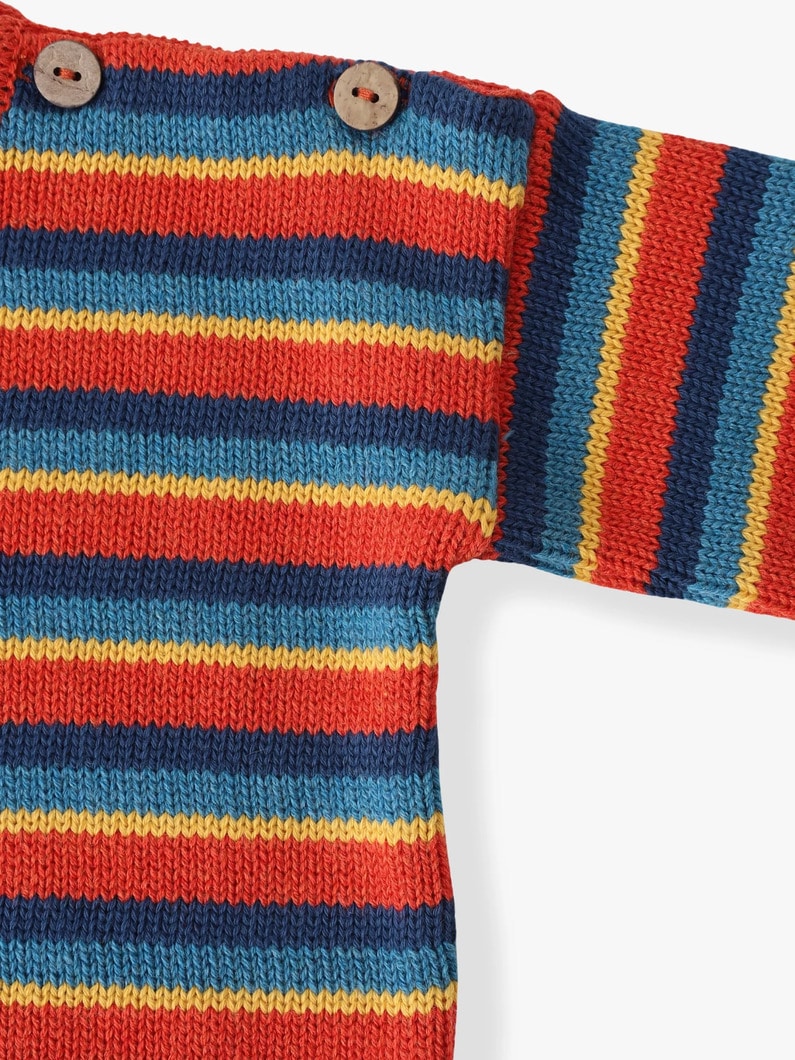 マルチカラー ストライプ ニット（6-18M） 詳細画像 multi 2