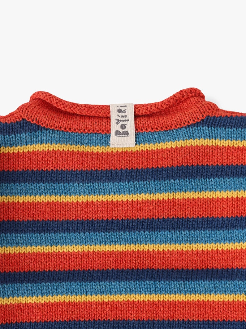 マルチカラー ストライプ ニット（6-18M） 詳細画像 multi 3