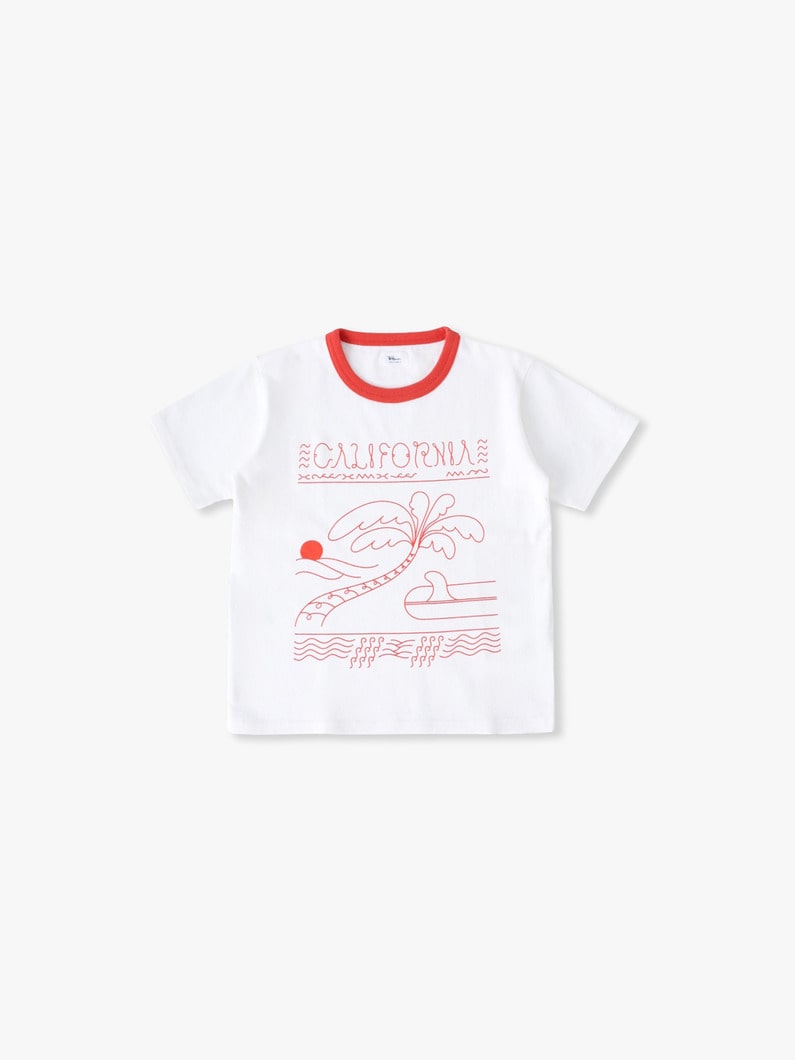 サマープリント ティー（レッド/ブラック/100-140cm） 詳細画像 red 5