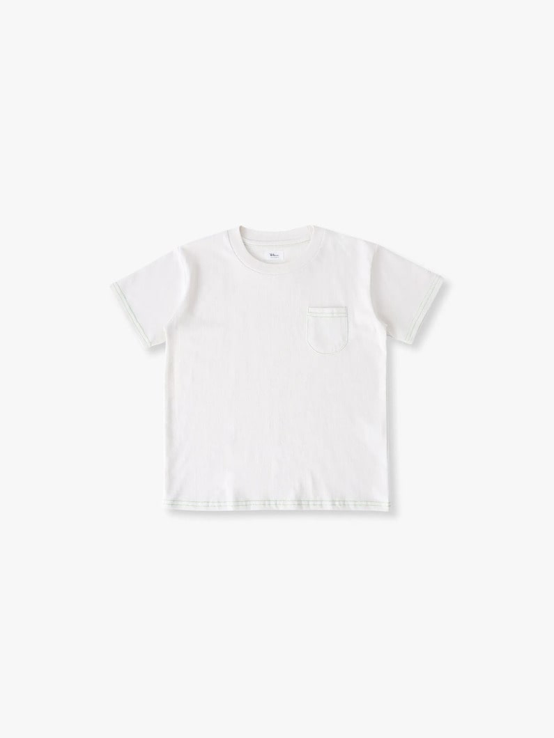 カラーステッチ ティー（オフホワイト/グレー/100-140cm） 詳細画像 off white 3