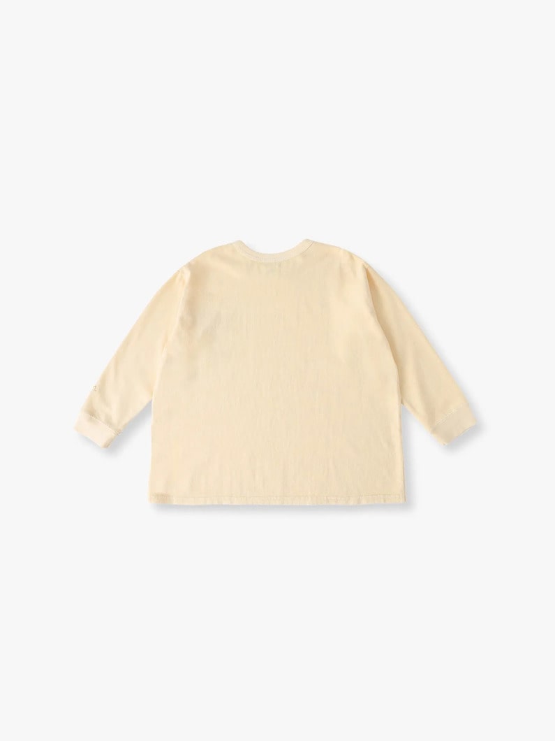 パームツリー ロングスリーブ ティー（イエロー/グレー/100-140cm） 詳細画像 gray 1