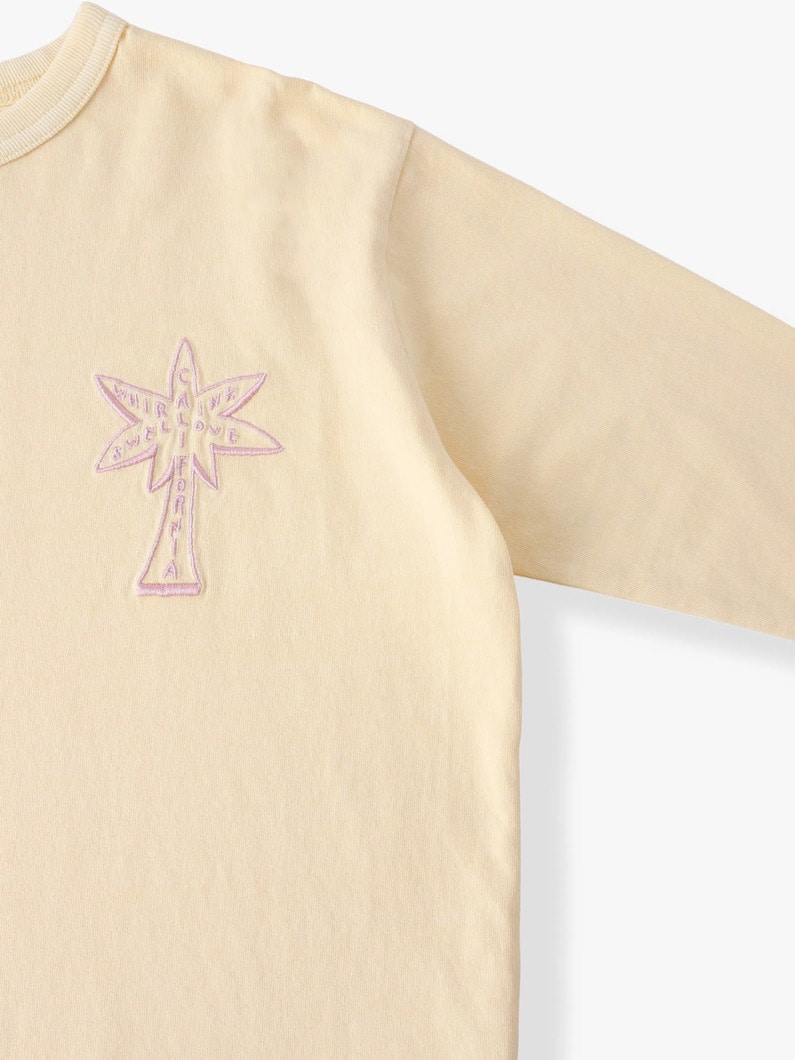 パームツリー ロングスリーブ ティー（イエロー/グレー/100-140cm） 詳細画像 gray 3