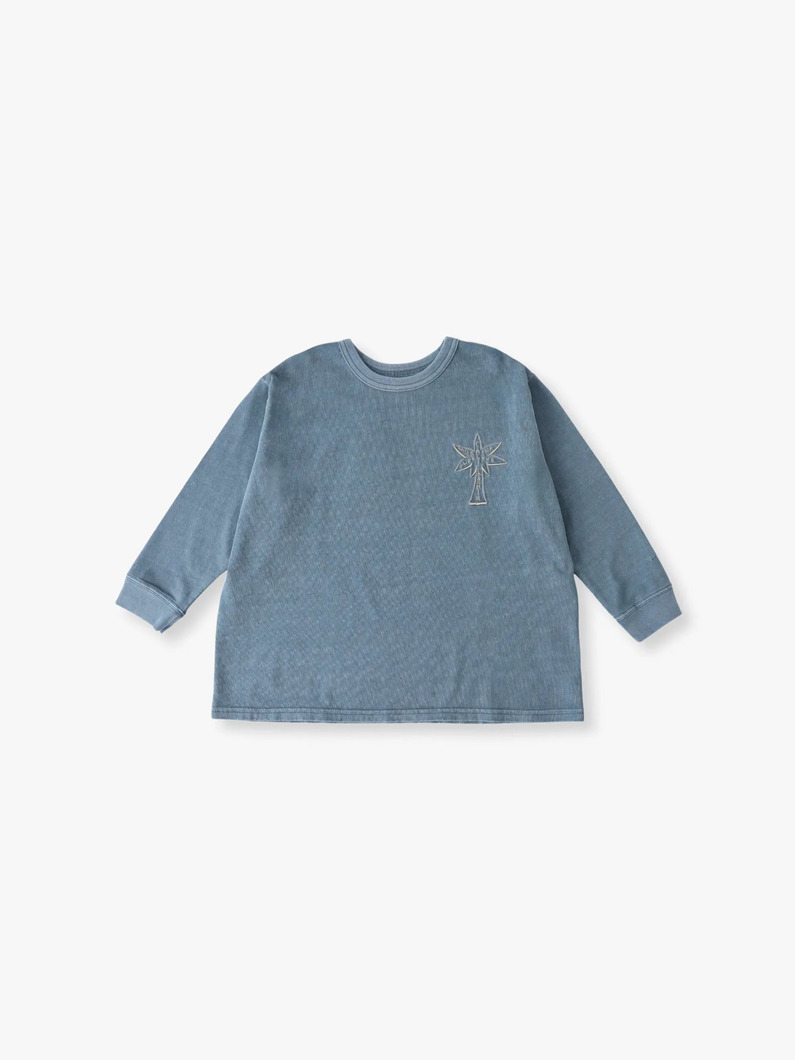 パームツリー ロングスリーブ ティー（イエロー/グレー/100-140cm） 詳細画像 gray 3