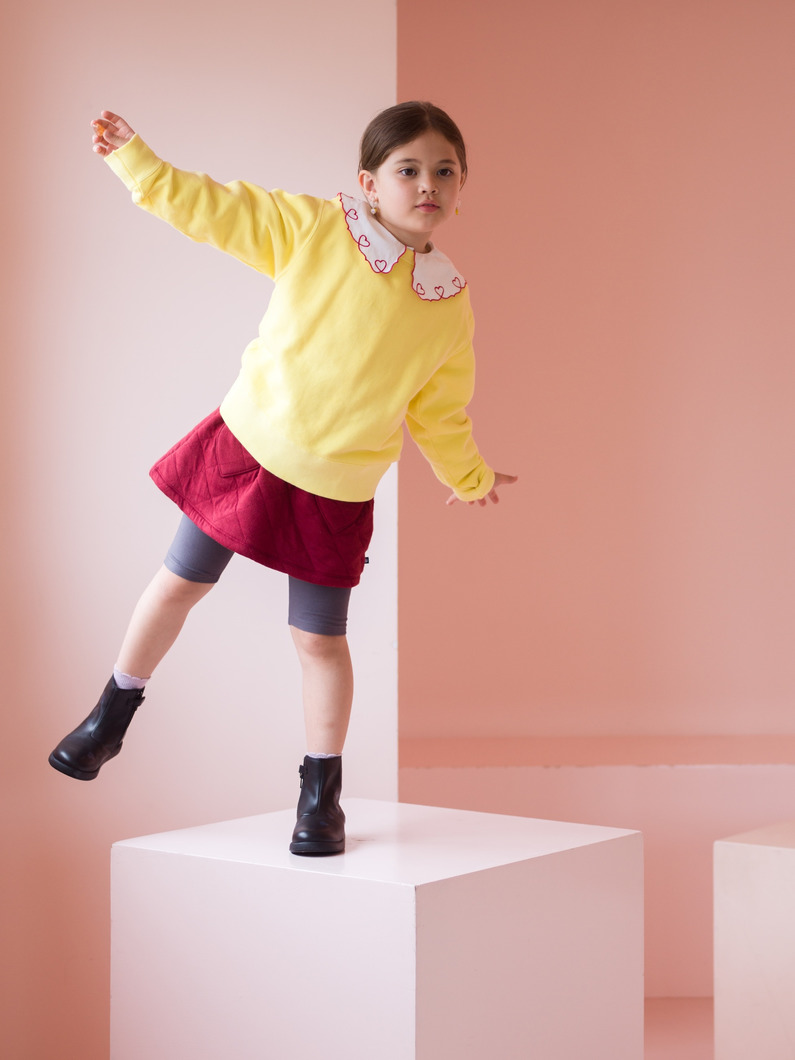 ピグメントダイ プルオーバー（ピンク/イエロー/ブルー/100-140cm） 詳細画像 yellow 3