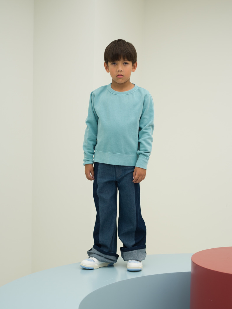 ピグメントダイ プルオーバー（ピンク/イエロー/ブルー/100-140cm） 詳細画像 blue 3