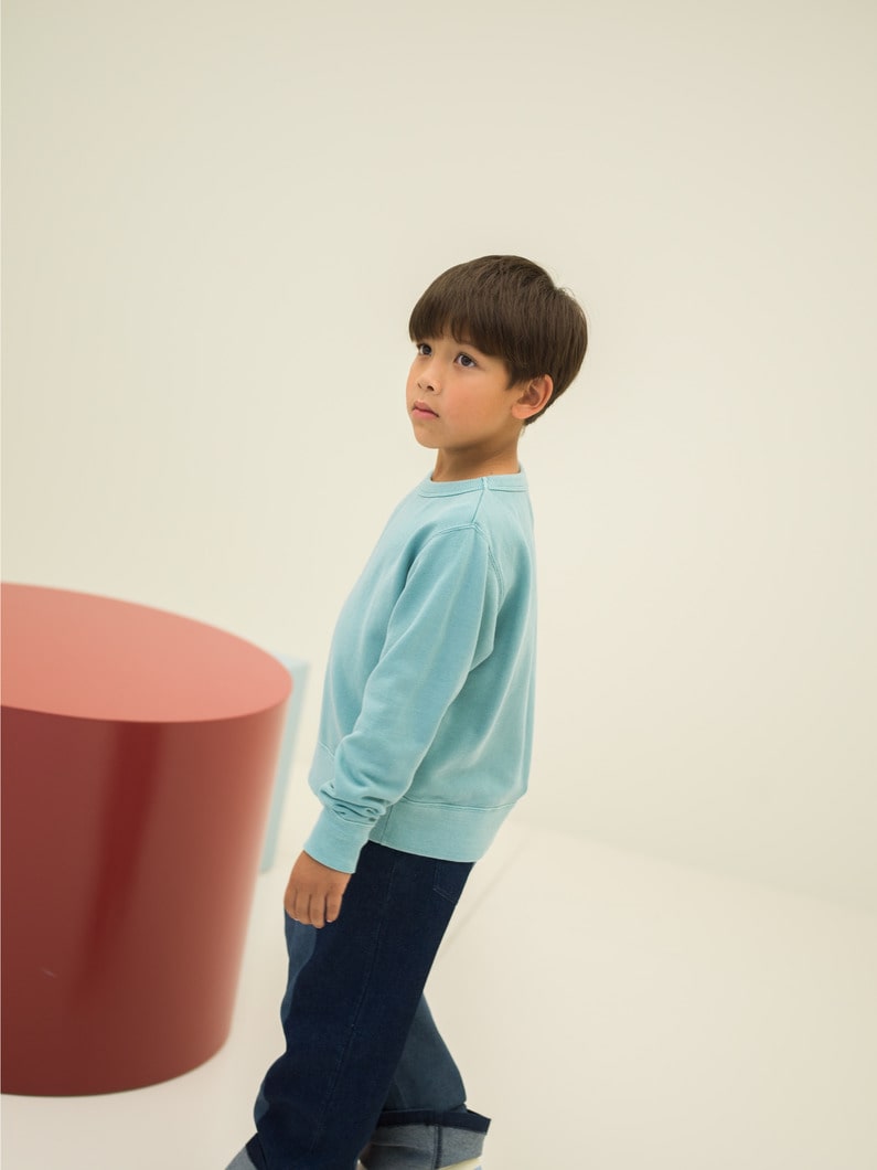 ピグメントダイ プルオーバー（ピンク/イエロー/ブルー/100-140cm） 詳細画像 blue 6