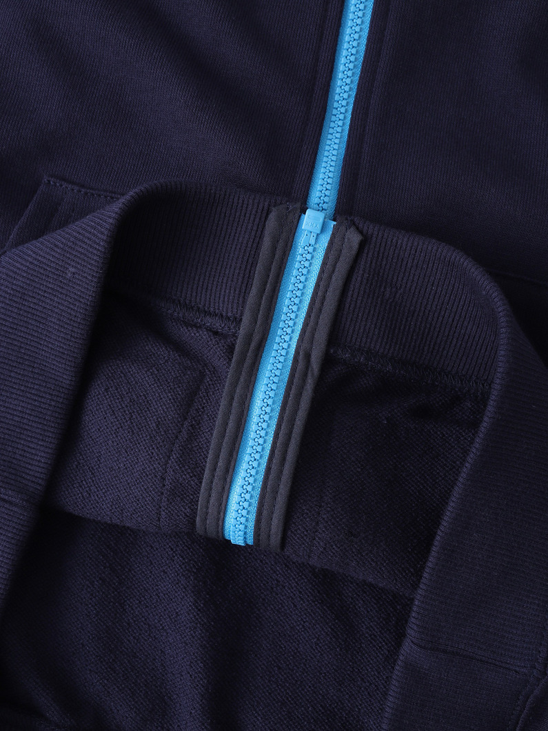 カラージップ フーディー（グリーン/ネイビー/100-140cm） 詳細画像 green 4