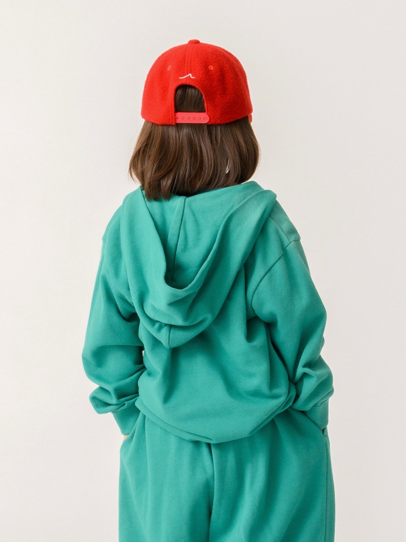 カラージップ フーディー（グリーン/ネイビー/100-140cm） 詳細画像 green 3