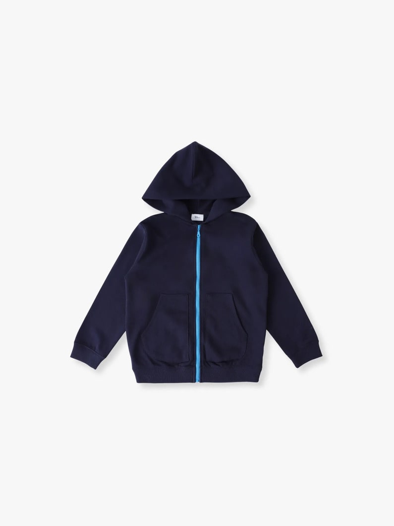 カラージップ フーディー（グリーン/ネイビー/100-140cm） 詳細画像 navy 2