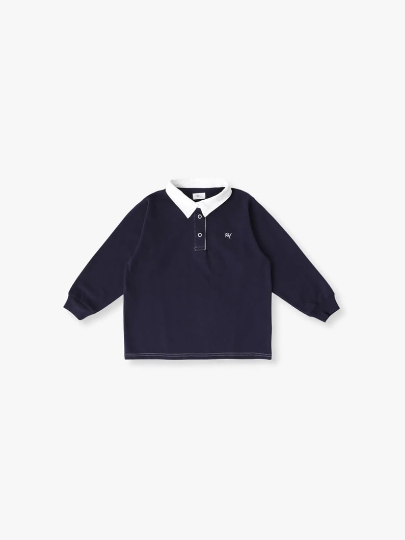 ラガーシャツ（ピンク/グリーン/ネイビー100-140cm）｜Ron