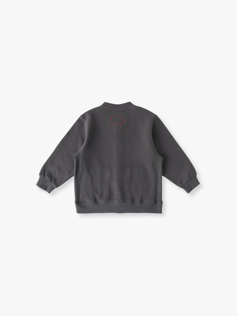 スナップ カーディガン（アイボリー/レッド/チャーコールグレー/100-140cm） 詳細画像 ivory 1