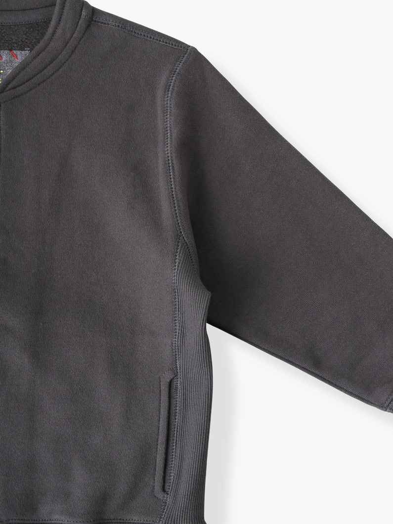 スナップ カーディガン（アイボリー/レッド/チャーコールグレー/100-140cm） 詳細画像 ivory 2