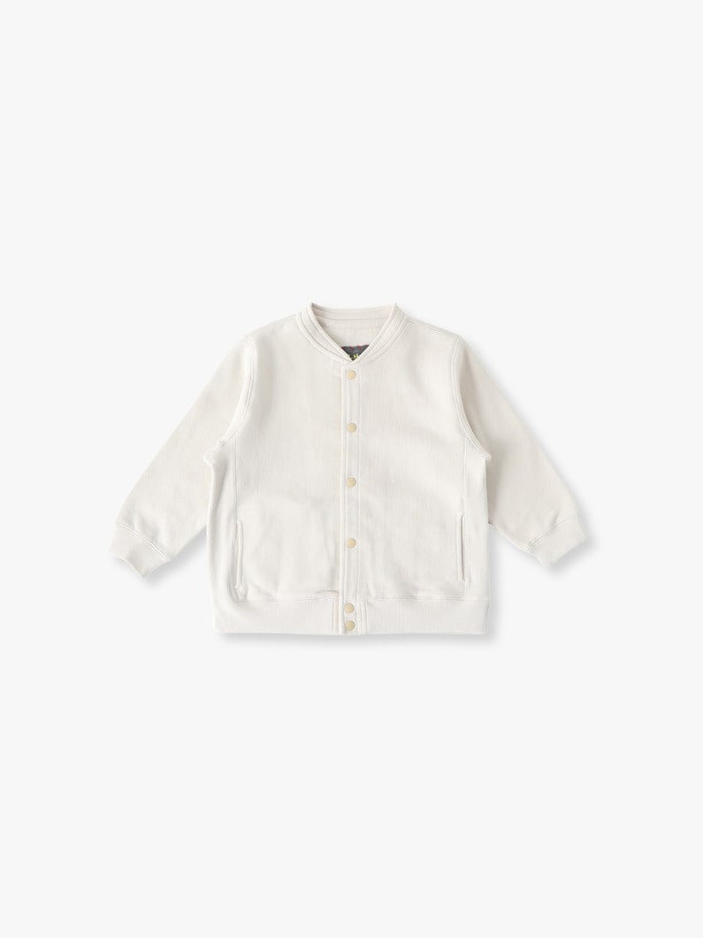 スナップ カーディガン（アイボリー/レッド/チャーコールグレー/100-140cm） 詳細画像 ivory 3