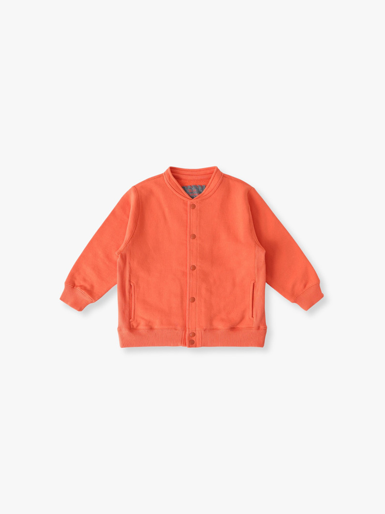 スナップ カーディガン（アイボリー/レッド/チャーコールグレー/100-140cm） 詳細画像 red