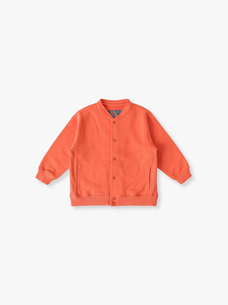 スナップ カーディガン（アイボリー/レッド/チャーコールグレー/100-140cm） 詳細画像 red 2