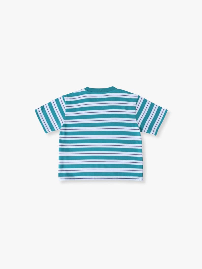 マルチボーダーティー （グリーン/ブルー/100-140cm） 詳細画像 blue 1