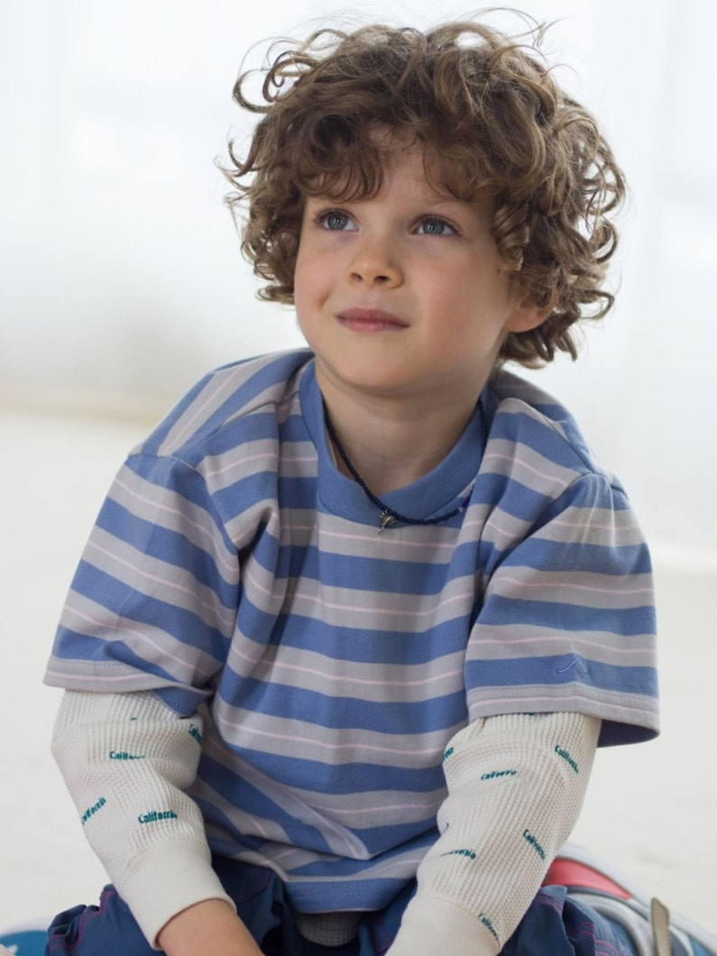 マルチボーダーティー （グリーン/ブルー/100-140cm） 詳細画像 blue 1