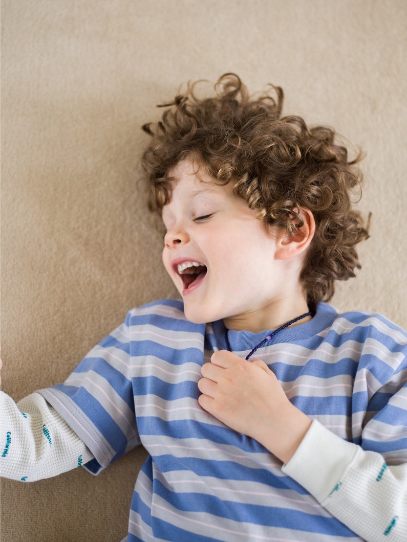 マルチボーダーティー （グリーン/ブルー/100-140cm） 詳細画像 blue 2