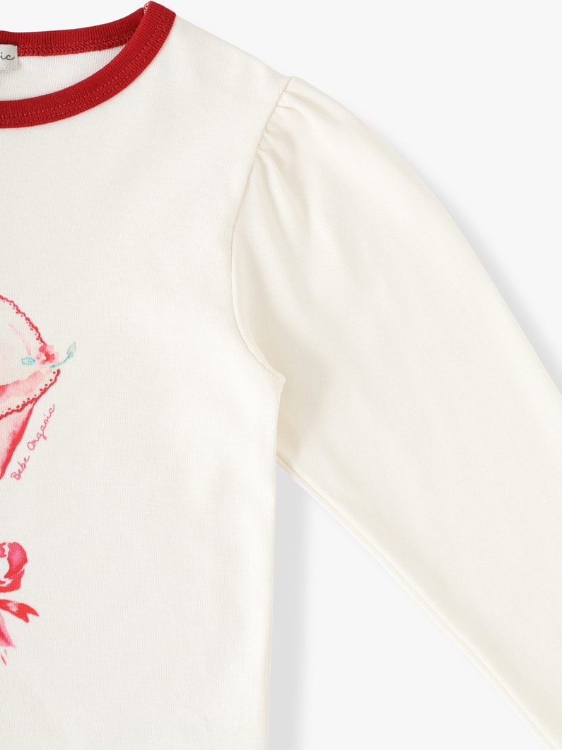 フラワー グラフィック ロングスリーブ ティー（4-6Y） 詳細画像 white 2