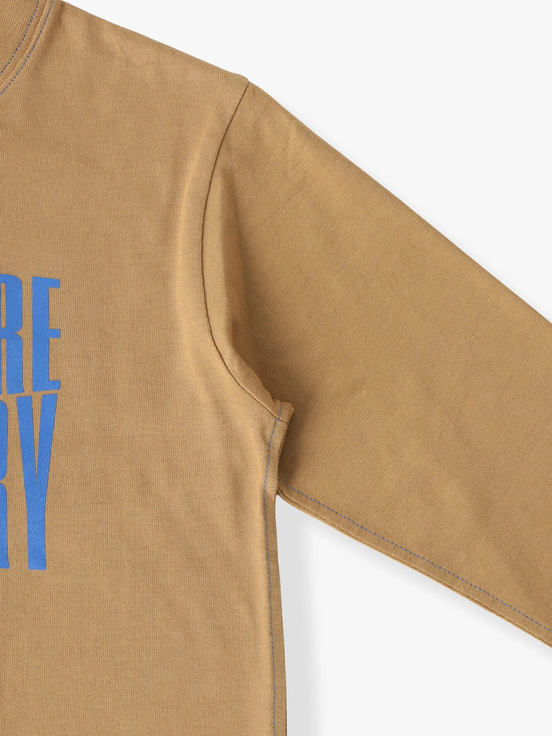 ロゴプリント オーガニックコットン ロングスリーブ ティー（ブラウン/95-145cm） 詳細画像 brown 2