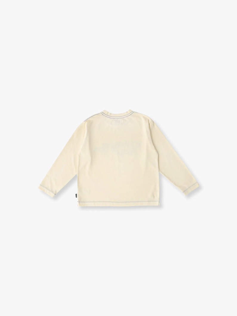 ロゴステッチ ロングスリーブ ティー（クリーム/95-145cm） 詳細画像 cream 1