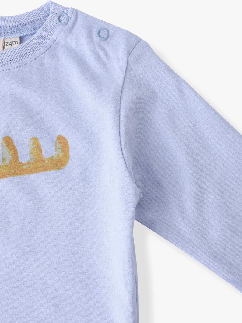 カリブープリント ロングスリーブ ティー（18-36M） 詳細画像 light blue 2