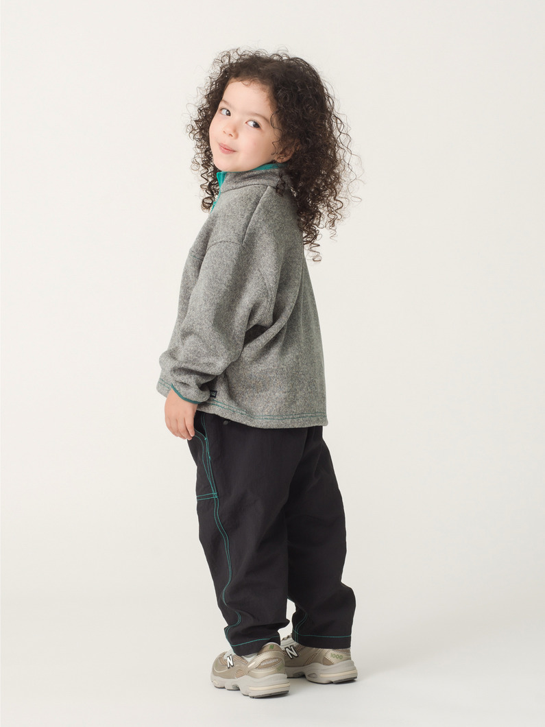 ボンディング ニット フリース プルオーバー（グレー/カーキ/ブラック/100-150cm） 詳細画像 khaki 4