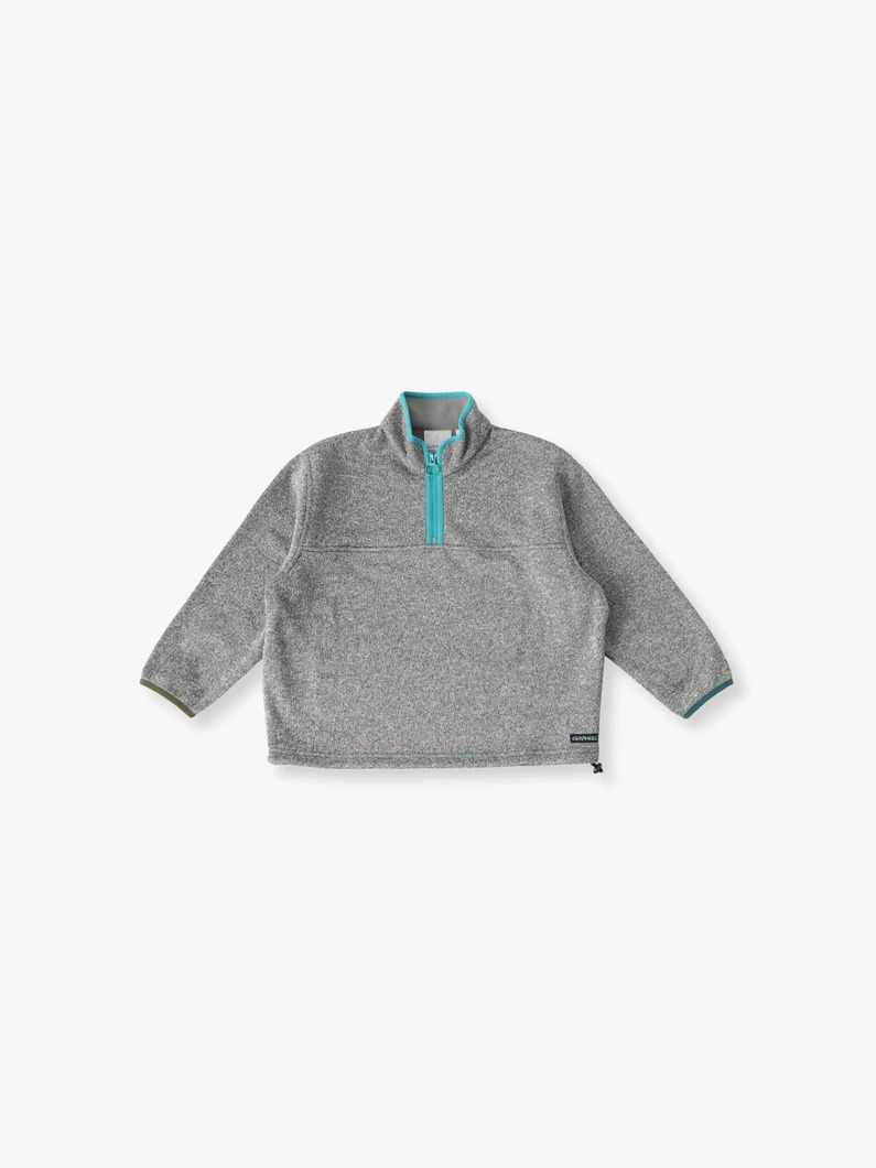 ボンディング ニット フリース プルオーバー（グレー/カーキ/ブラック/100-150cm） 詳細画像 khaki 5