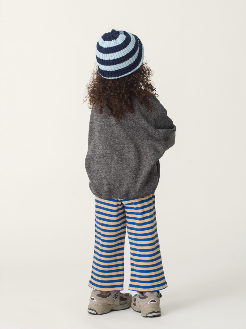 ボンディング ニット フリース プルオーバー（グレー/カーキ/ブラック/100-150cm） 詳細画像 gray 2