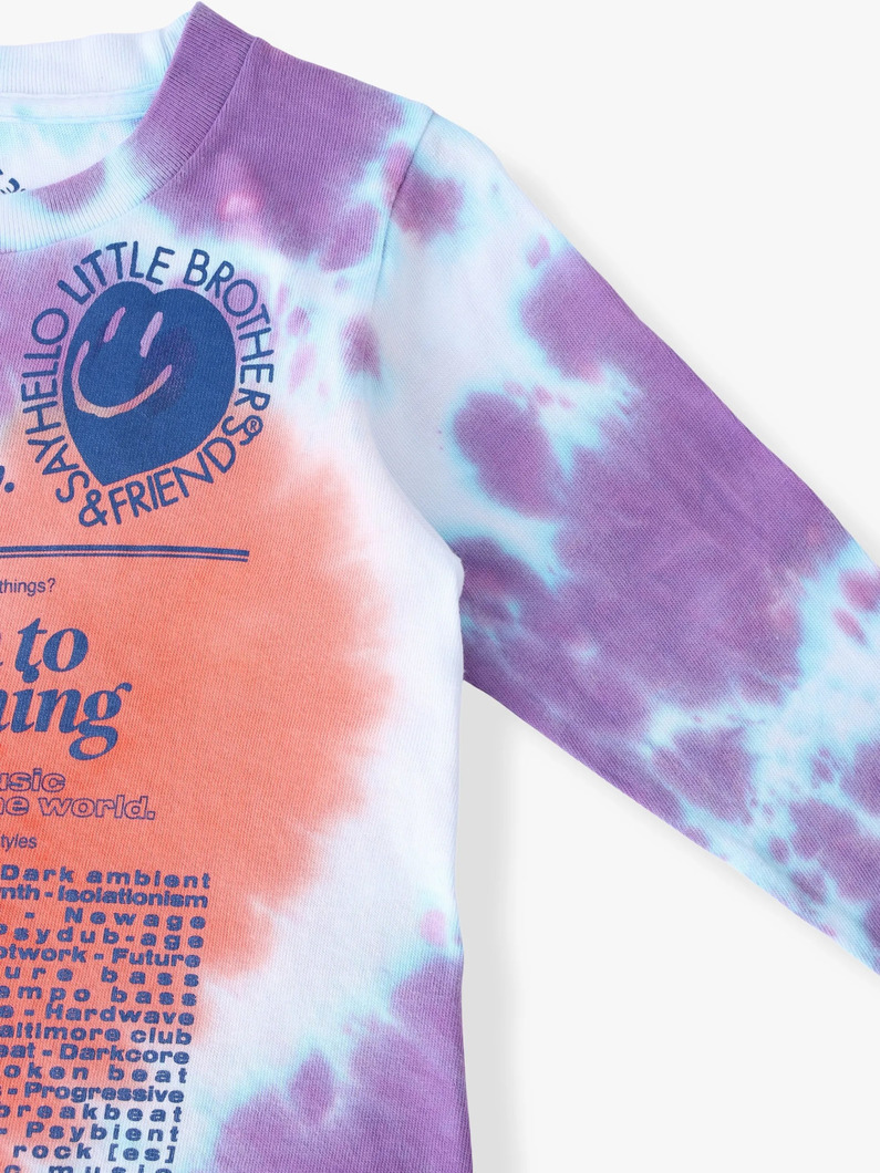 タイダイ ロングスリーブ ティー（グリーン/パープル/110-150cm） 詳細画像 purple 2
