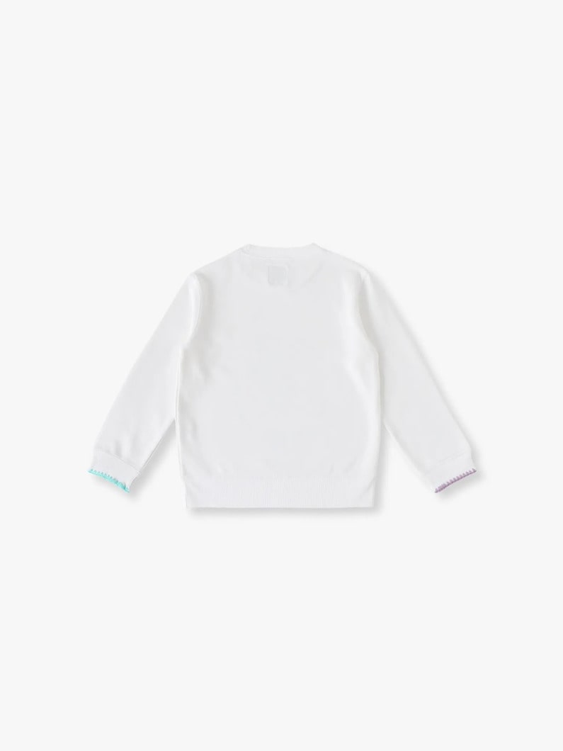 イラストタッチ スウェット シャツ（110-150cm） 詳細画像 white 1